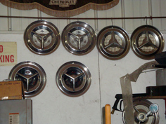 Vintage Chevy car hubcaps, classic Chevy auto hubcaps, original antique Chevy car replacement hubcaps, authentic vintage Chevy car hubcaps