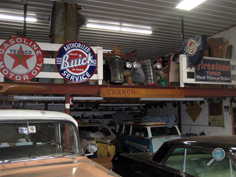 Vintage Chevy auto parts warehouse, classic Chevy car NOS replacement parts, vintage Chevrolet car parts, engines, fenders, hoods